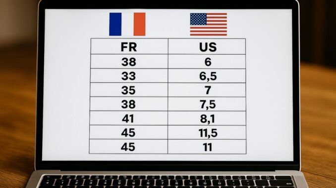 Chaussures : trouver sa taille US en fonction de sa pointure en France