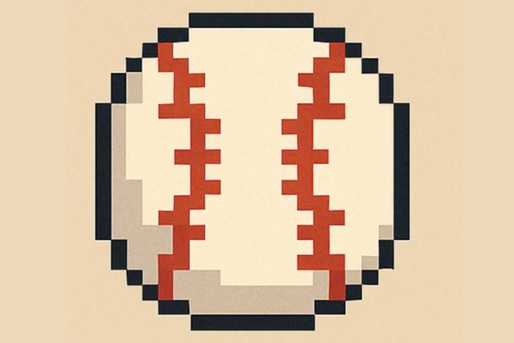 pixel art baseball balle