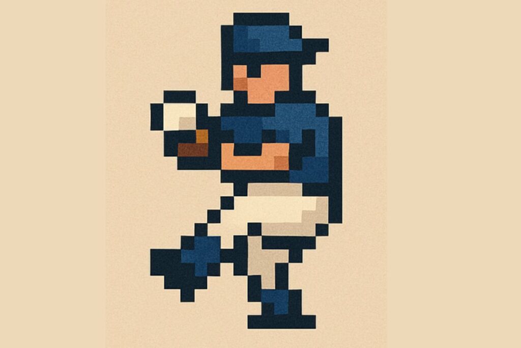 pixel art baseball lanceur