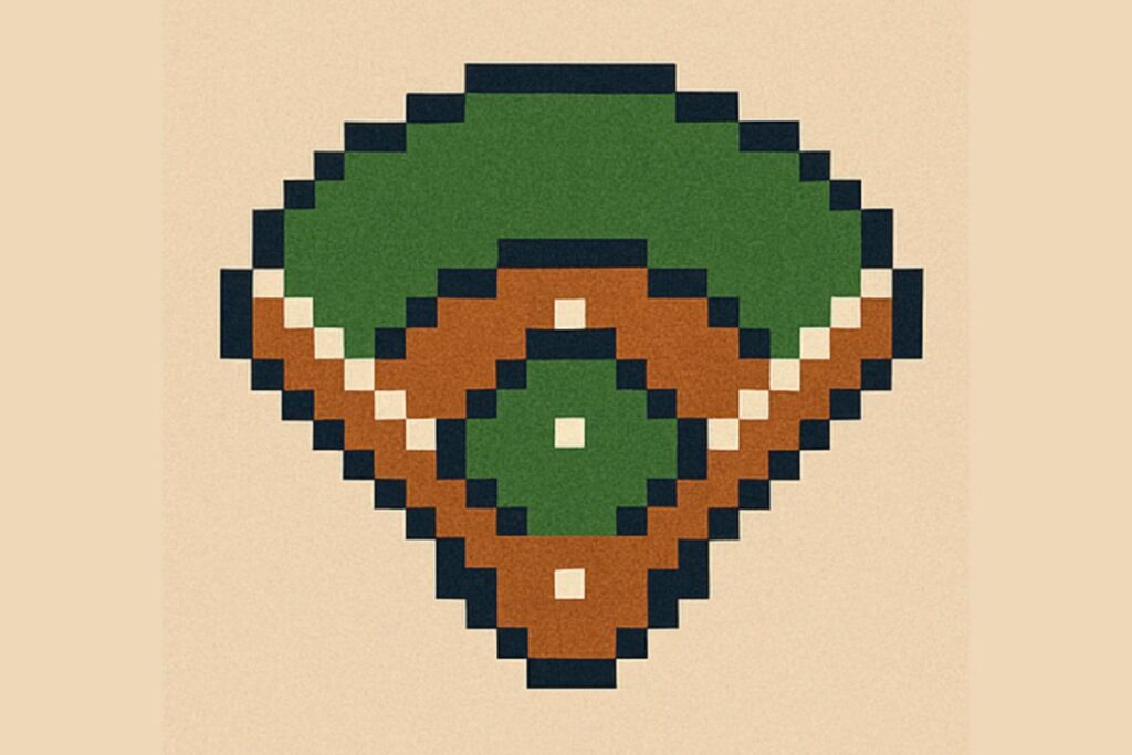 pixel art baseball terrain